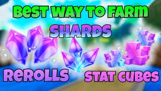 The BEST Way to Farm Rerolls Shards and Stat Cubes In Anime Last Stand [upl. by Gord]