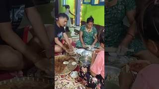 shorts Chicken momos recipe family making at home [upl. by Aerdnna]