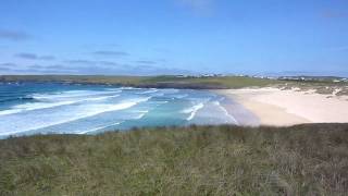 Eoropie Eoropaidh Beach from the cliffs Ness Isle of Lewis HD [upl. by Korff]