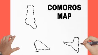 How To Draw Comoros Map [upl. by Annora648]