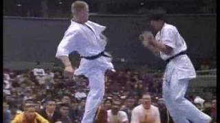 quotKyokushin Karatequot KO back spin amp other kick [upl. by Herm523]