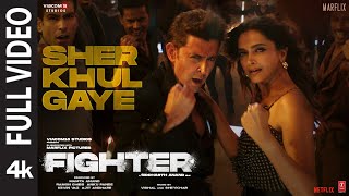 FIGHTER Sher Khul Gaye Full Video Hrithik Deepika VishalSheykhar Benny Shilpa Kumaar [upl. by Ettenaj446]