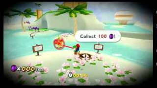 Super Mario Galaxy 2 100  Starshine Beach Comet  Purple Coin Beach Dash [upl. by Odnaloy756]