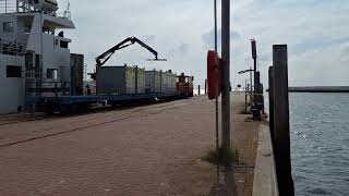 Inselbahn Wangerooge Zugbetrieb am Hafen [upl. by Salina]