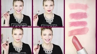 MAC Lipstick  Fall Picks  Try On  Swatches  BeautyBuzzHub [upl. by Gnos]