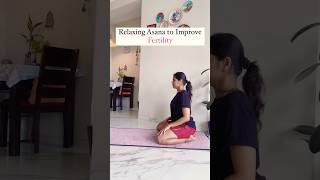 Asana to improve Fertility fertility yoga trending yogaforwomen shorts song [upl. by Ahidam949]