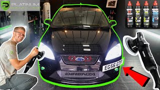 12 HOUR DETAIL ON MY PANTHER BLACK MK2 FOCUS ST  UNBELIEVABLE BEFORE AND AFTER RESULTS [upl. by Capriola]