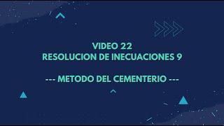 22 RESOLUCION DE INECUACIONES 9 BEQUERMANIA [upl. by Jamila]