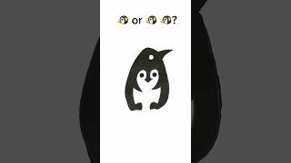 Guess I draw 1 or 2 penguins easy drawing fun trick for kids kids kidsart easydrawing penguin [upl. by Llennol]