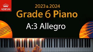 ABRSM 2023 amp 2024  Grade 6 Piano exam  A3 Allegro  Friedrich Kuhlau [upl. by Ayita]