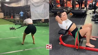 Valerie Loureda Deep In Training Focused On Upper Body Strength For Bellator Return [upl. by Einnob]