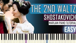 How To Play The Second Waltz Dmitri Shostakovich  Piano Tutorial EASY  Sheets [upl. by Gaither22]