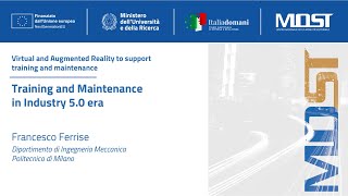 Training and Maintenance in Industry 50 era Francesco Ferrise [upl. by Niatsirhc]