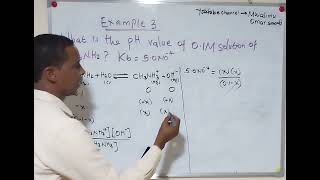 Calculation of pH CH3NH2 [upl. by Balfour]