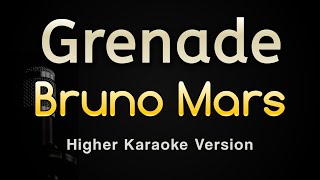 Grenade  Bruno Mars Karaoke Songs With Lyrics  Higher Key [upl. by Lirret855]