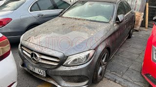 Sel hasarlı 2017 Mercedes C180 AMG onarım süreci başladı [upl. by Iuqcaj]