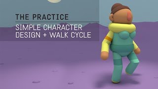 Simple Character Design and IK Walk Cycle in C4D  The Practice 65 [upl. by Yelserp]