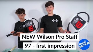 UNBOXING amp FIRST IMPRESSION  NEW ROGER FEDERER RACKET  WILSON PRO STAFF 97 [upl. by Isacco]