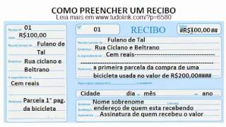 Como preencher um recibo de pagamento aluguel compra etc [upl. by Sly598]