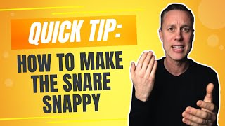 QUICK TIP HOW TO MAKE THE SNARE SNAPPY  Streakycom [upl. by Lindell]