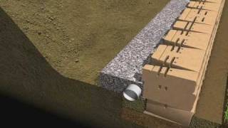 7  Drainage amp Backfill  Mosaic Retaining Wall Installation [upl. by Mcconaghy]