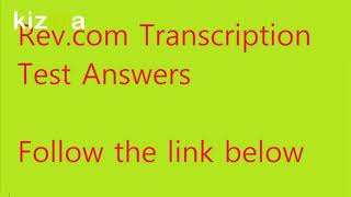 Revcom Transcription Test Answers [upl. by Alihs162]