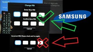 SAMSUNG TV RESET PASSWORD LOCK  Lock PIN Reset codes [upl. by Annaehs285]