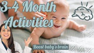 HOW TO PLAY WITH 34 MONTH OLD BABY 11 TIPS amp BRAIN DEVELOPMENT ACTIVITIES for Months Three amp Four [upl. by Yard327]