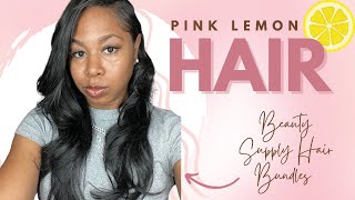 Pink Lemon Hair Review Beauty Supply Hair  14  16 and 18 inch Bundles [upl. by Daahsar269]