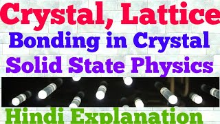 crystal lattice bonding in crystal hindi [upl. by Lacim]