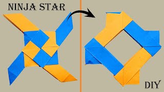 How to make a Paper Ninja Star 🌟  Paper transforming Ninja Star  Ninja Star 🌟  paperninjastar [upl. by Ahsimot]