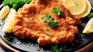 AUTHENTIC German Pork Schnitzel Recipe HOW to Make Pork Schnitzel [upl. by Dnomhcir889]