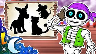 El Sonido de Los Animales Los Piratas Esqueletos Lunacreciente Videos Educativos para Niños [upl. by Faux40]