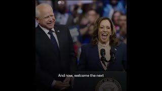 Kamala Harris presenta il suo vice Tim Walz a Philadelphia sul palco del primo comizio insieme [upl. by Arria]