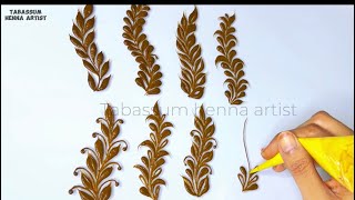 Dubai mehndi leaves  Henna class day 1  Basic leaves tutorial Tabassumhennaartist1568 [upl. by Tillfourd704]