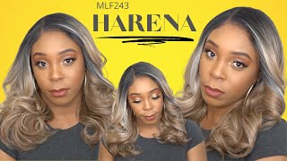 Bobbi Boss Synthetic Hair 13x4 Deep HD Lace Wig  MLF243 HARENA WIGTYPESCOM [upl. by Valtin]