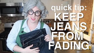 Quick tip keep jeans from fading [upl. by Lahcear]