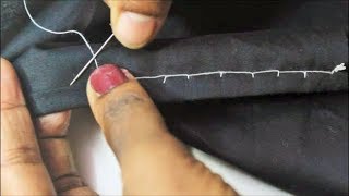 Hemming Stitch By Hand Very Simple amp Easy Method  Tamil [upl. by Rokach516]