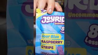 Trying Joyride Sour Blue Raspberry Strips Shorts [upl. by Doughman]