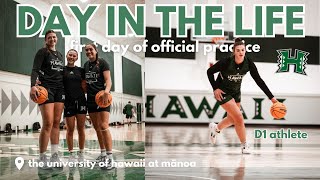 DAY IN THE LIFE D1 STUDENTATHLETE AT THE UNIVERSITY OF HAWAII ⛹🏻‍♀️🏝️ [upl. by Ehcsrop]