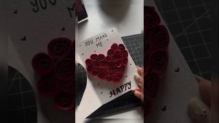 Easy diy full of roses heart card😍 shortsvideo shorts [upl. by Ynnus]