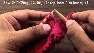 How to Knit the Vertical Herringbone Stitch English Style [upl. by Uamak676]