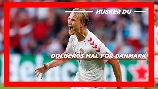 Kasper Dolberg laver kasser Se alle hans mål på landsholdet [upl. by Olihs472]