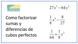 Como factorizar sumas y diferencias de cubos perfectos ejemplo 2 [upl. by Slaohcin]