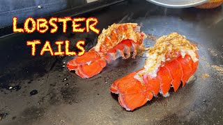 Lobster Tails On The Blackstone Griddle  Griddle Recipes [upl. by Tonye590]