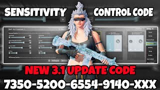 Bgmi New Update 31 Sensitivity code  Bgmi 4 finger claw control [upl. by Yrocej]