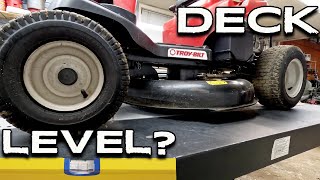 How To Level The Deck On 30 Inch Riding Mower  Fix An Uneven Or Scalping 30quot Rear Engine Mower Easy [upl. by Cristoforo218]