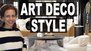 Art Deco Style Interior Design  How to Decorate Art Deco In Your Living Room [upl. by Afatsuom873]