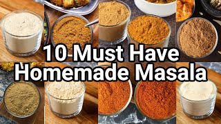 10 Must Have Homemade Spice Masala For Any Indian Recipe  Simple amp Easy Indian Masala Spice Mix [upl. by Dympha]