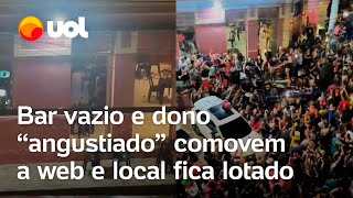 Vídeo de bar vazio ‘comove’ a web e local fica lotado de clientes em Manaus veja antes e depois [upl. by Aihsekan204]